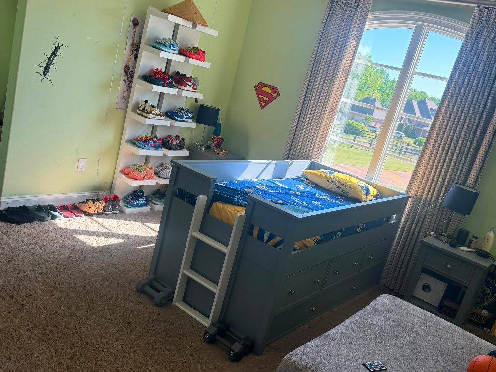 Tidy, spotless bedroom after cleaning