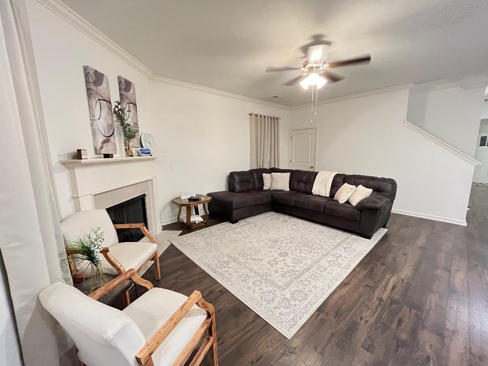 Freshly cleaned living room