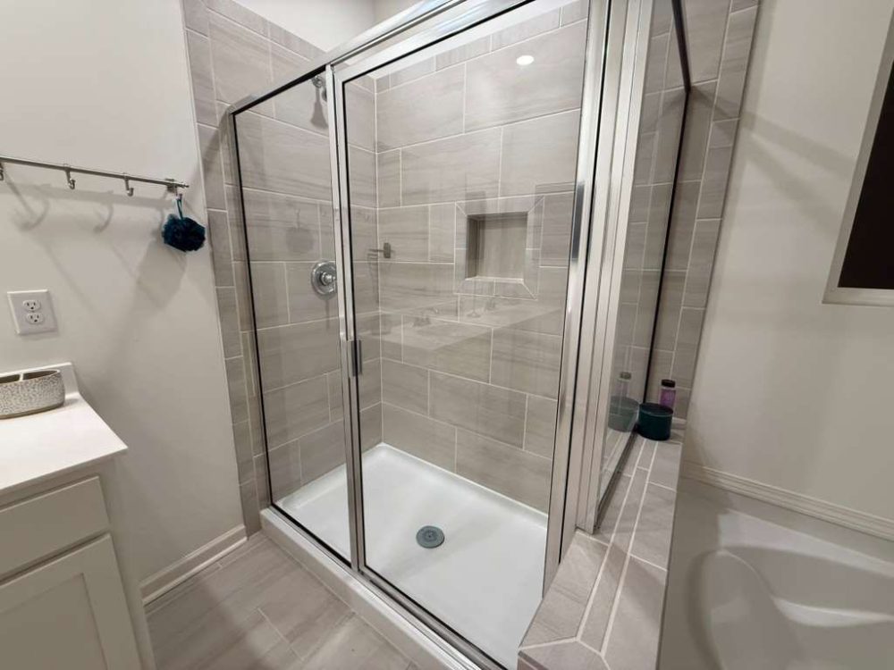 Sparkling glass shower