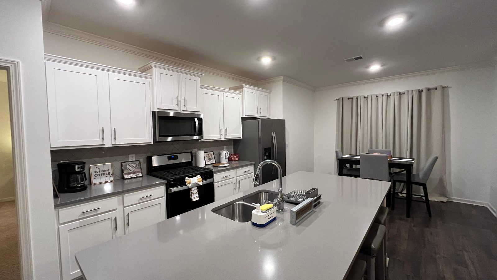 Bright, freshly cleaned kitchen interior